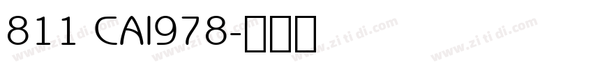 811 CAI978字体转换